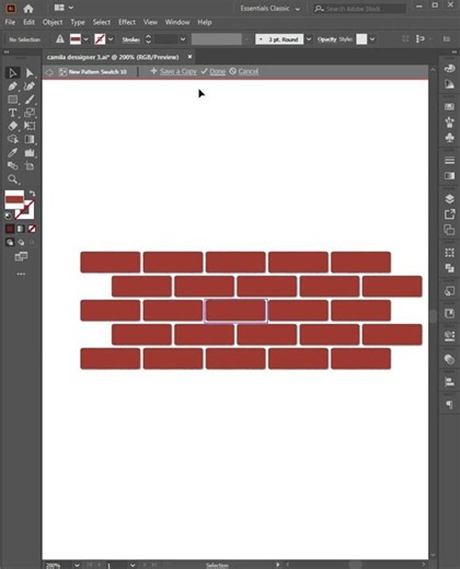 Adobe Illustrator - How to Create a Brick Wall Texture #illustrator
