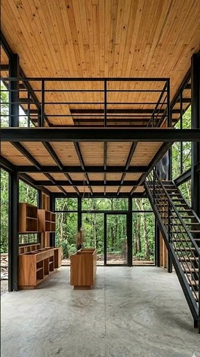 Modern Wood Loft House With Mezzanine Built From Scratch | Full Build Timelapse #arquitectura