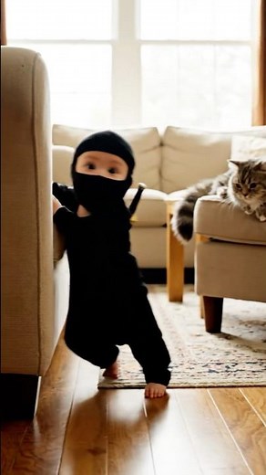 Ninja Baby Funny Moments 😂🥷 | Baby’s Secret Training Gone Wrong!