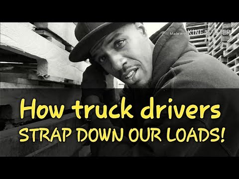 Hauling flatbed and strapping down a load