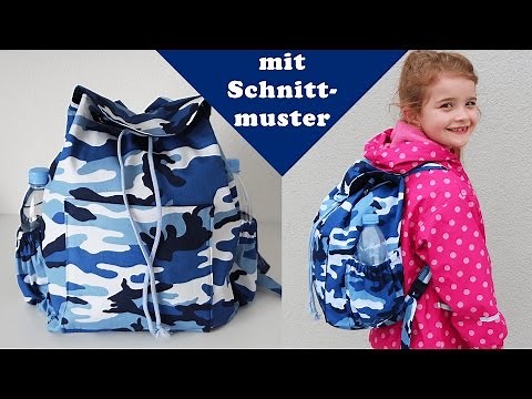 Rucksack nähen Anleitung und Schnittmuster