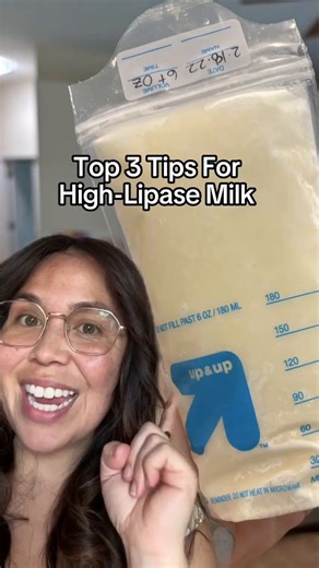 Is baby refusing a bottle of previously frozen milk? It may be a good idea to test for high lipase. Lipase is an enzyme that breaks down the fats in your milk to help baby digest them. When lipase occurs in excess, this process happens much more rapidly and can make cooled or frozen milk smell/taste off or soapy after a period of time. The rate at which this occurs will vary. ⁣⁣⁣⁣⁣ Before stockpiling your milk stash, store some of your expressed milk in the fridge and the rest in the freezer. Sm