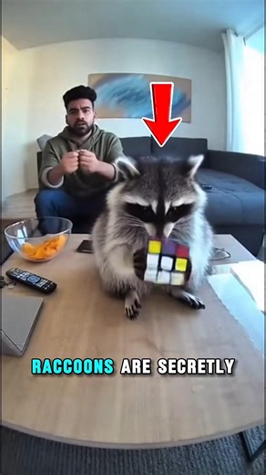 Raccoons Are Secret Geniuses 🦝 (This Skill Shocks Scientists) #RaccoonFacts #AnimalFacts #Shorts