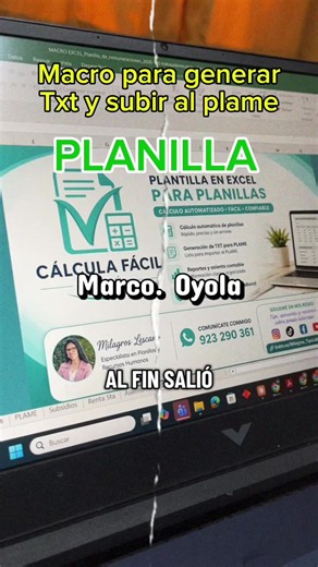 Macro para planilla de una empresa 👨🏻‍💻 Hasta 150 trabajadores🙌🏻 #planilla #mype #laboral Instagram oyola.marc