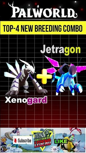 Palworld Game Top 4 New Breeding Combo | Xenogard & Jetragon Breeding #palworld #ytshorts #shorts