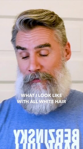 What I Would Look Like With All White Hair (Beard, Hair _ Eyebrows)