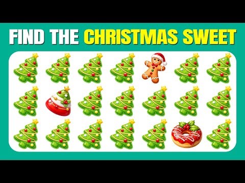 Find the ODD One Out - Christmas Sweet Edition 2025 ❄️🧁🎅 | 40 Levels Quiz | Easy, Medium, Hard