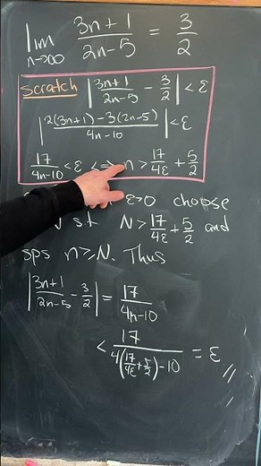 Using the epsilon-N limit definition.