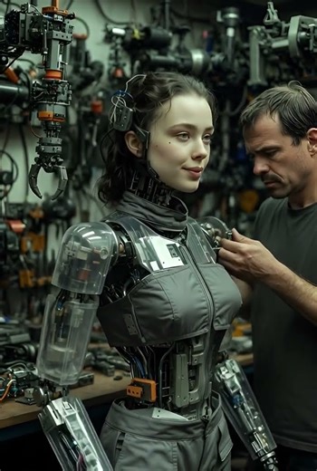 Hyper Realistic Android Prototype Activation #ai #SciFi #Robotics #FutureTech #Cyberpunk #USA