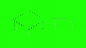 Download table animation on green screen for free