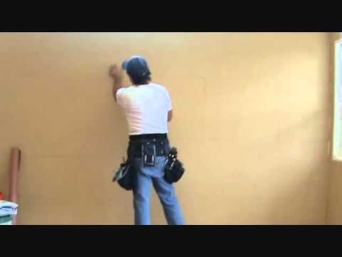 Floating out a concrete block wall