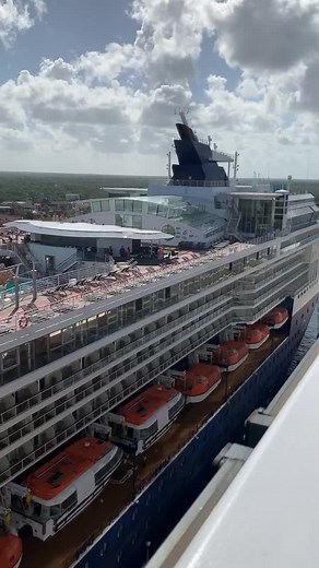 Cruise Ship Docked at Port: A Scenic View
