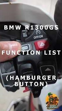 R1300 GS - Function list or BURGER BUTTON - How to!