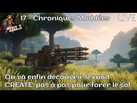 Royaume des Échos #17 | Je découvre le mod CREATE : premières mécaniques & foreuse Nether MC 1.21.1