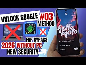 NEW METHOD WITHOUT PC Unlock Motorola FRP bypass Account Google (ANDROID 16 - 15)