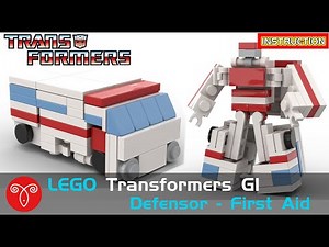 Lego Transformers MOC G1 Defensor/Protectobots First Aid Mini Ambulance Mecha How to Tutorial