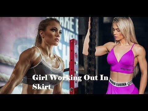 Girl Work Out In Skirt | Female Gym Fitness Motivation