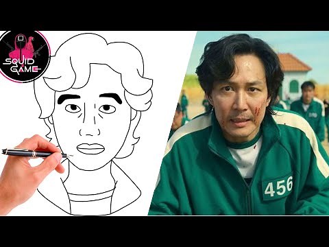 How To Draw SQUID GAME PLAYER 456 GI-HUN