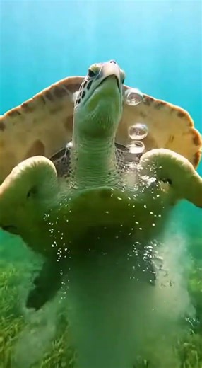 Giant Turtle EXPLODES From Seagrass!