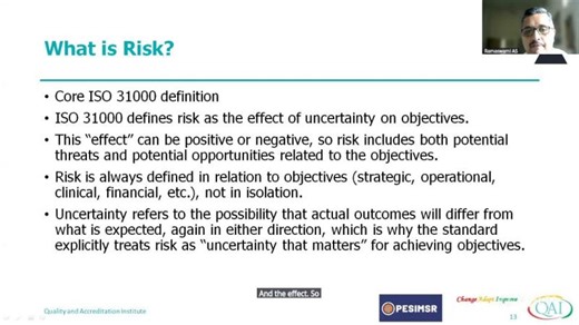 Webinar Identifying, Assessing Mitigating Risks in Medical Labs: Tools and Techniques | Manish Kumar