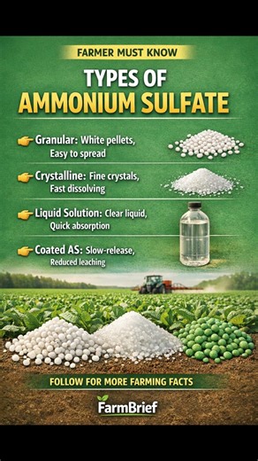 Types of Ammonium Sulfate Fertilizer | Farming Facts #shorts