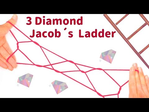 How to make a 3 Diamond Jacob’s Ladder String figure/Cat's Cradle/あやとり