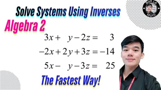 Master Systems of Equations Using Inverse Matrices | Step-by-step Algebra Tutorial | Bao Le Math, M.A. in Mathematics.