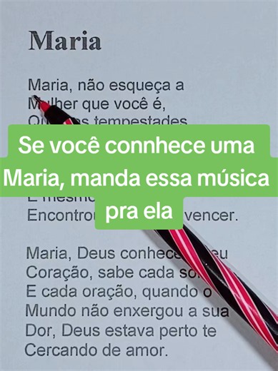 Hino para Maria – mande essa música pra ela