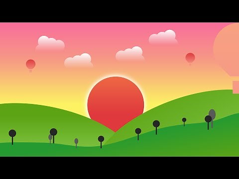 28.Create SUNSET Scene In PowerPoint|Powerpoint Infographics|Graphic design|Free Template