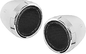 BOSS Audio Systems MC425BA Motorcycle Bluetooth Speakers - 3 Inch, Weatherproof, Volume Control, Built-in Amplifier, ATV UTV Compatible