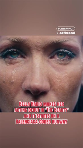 The opening of Ryan Murphy’s new @FX Networks series The Beauty feels like a fever dream of high fashion and violence. In it, Bella Hadid plays fictional model Ruby, stomping down a muddy Paris runway (very Demna-coded) before going full unhinged, snapping necks and stealing water bottles along the way. She’s since confirmed she did the stunts herself. What are everyone's thoughts on Miss Bella's acting? #bellahadid #thebeauty #ryanmurphy #balenciaga #acting