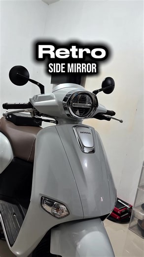 Full Alloy Round Retro Side Mirror For HONDA YAMAHA SUZUKI Biger Clean Glass Flexible Universal With 8MM/10MM adapter #motorcycle #classicsidemirror #motorcyclepartsandaccessories #motorparts