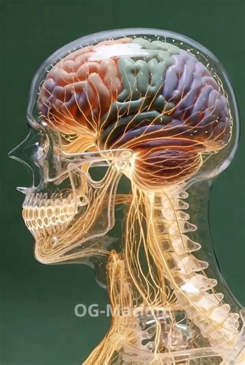 3D Brain Model with Animated Neural Network #3danatomy #brain #medical