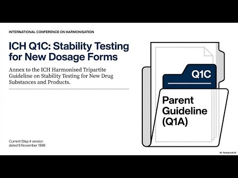 English Course ICH - Class 05 - ICH Q1C Stability Testing Requirements for New Dosage Forms