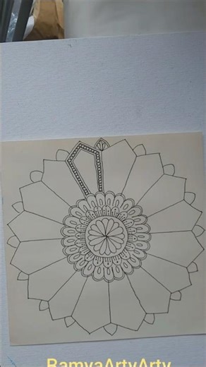 Mandala Art | Mandala simple drawing ideas | #ramyaartyarty #art #drawing Doodling ideas