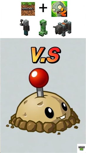 Spudow! PvZ Potato Mine vs MCPE Monsters #MinecraftPlantsvsZombies