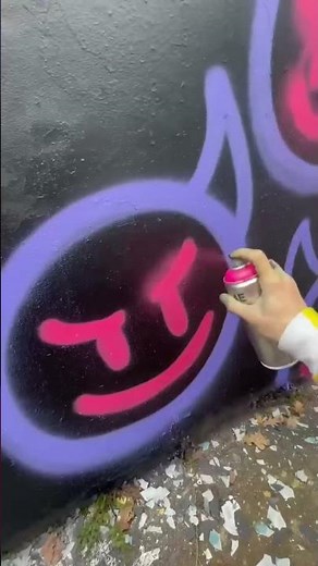 Street art néon 😈 #Shorts