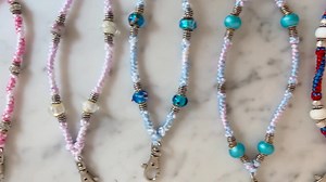 Boho Beaded Phone Wristlet: Pink Green Braided Cord, Macrame Lanyard - Etsy