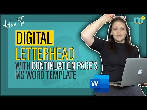 Create DIGITAL LETTERHEADED STATIONARY TEMPLATE with CONTINUATION SHEETS using MICROSOFT WORD 2021