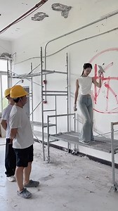 4.1M views · 10K reactions | Construction site life of post-00 girls Relief murals #reelfacebook #beauty #art #foryourpage #fb #cute #review #artwork #view #reelsviralfb #reelsvideoシ #viralshorts #reel #reelitfeelit #video #videos #artist #greatwallofchina | Muralist Mingyue | Facebook