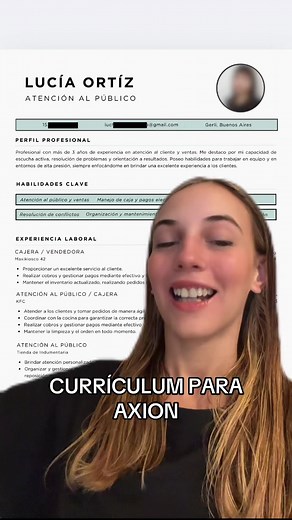 Currículum para Axion: Ejemplos y Consejos
