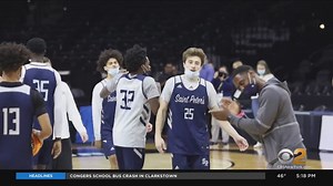 The story of the NCAA Tournament so far has been the little school from Jersey City advancing to the Sweet 16. The Saint Peter's Peacocks are in Philadelphia for Friday night's game against Purdue. Read more: https://cbsn.ws/3D9rtaI | CBS New York