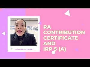 Tax Certificates - Part 2 | Retirement Contribution Certificate | IRP5 (a) - Tax on Annuity Income