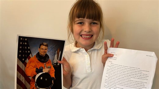 Sadie wrote to a Nasa astronaut - and got a reply...