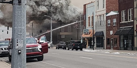 Major fire in downtown Middlesboro