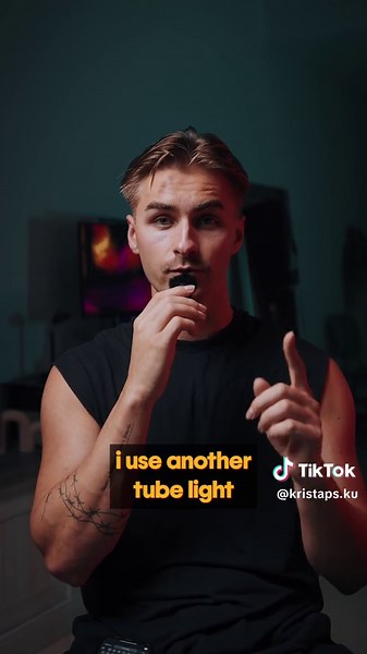 Home studio lighting setup ⬇️ I used 3 lights: • Key light - Godox SL100D with a honeycomb grid and diffuser for soft light. Honeycomb grid allows to only light up the subject and not spill the light on the background which i wanted it to be darker and with different color. • Background - Zhiyun Fiveray RGB. As the key light was strong i could set this on very low intensity and get that dark blue look. • Fill light / back light - Zhiyun Fiveray RGB. To make this shot more interesting and add a l