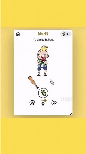 Brain Out Crazy Find Level 19 Answer | It's a nice haircut