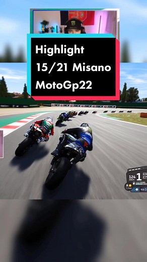 15è course à Misano en MotoGP22: Yamaha Overtake & Long Lap Highlight