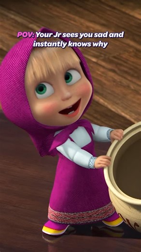 Nick Jr. India on Instagram: "Nothing heals faster than Jr’s sweet little ways of cheering you up ✨ Watch Masha & The Bear everyday at 12 PM only on Nick Jr. [Masha, Bear, Masha and the Bear] #NickJr #nickjrin"