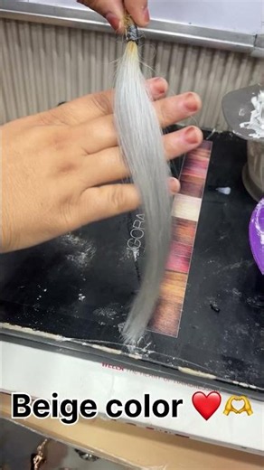 Achieving Perfect Beige Hair Color Step-by-Step 🤍✨ #Shorts #HairColor